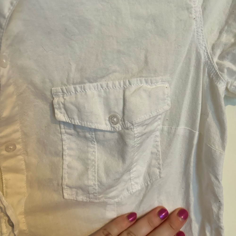White Button Up Shirt - Picture 6 of 6